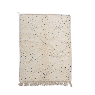 Tapis berbère pois bleu 165x230 cm