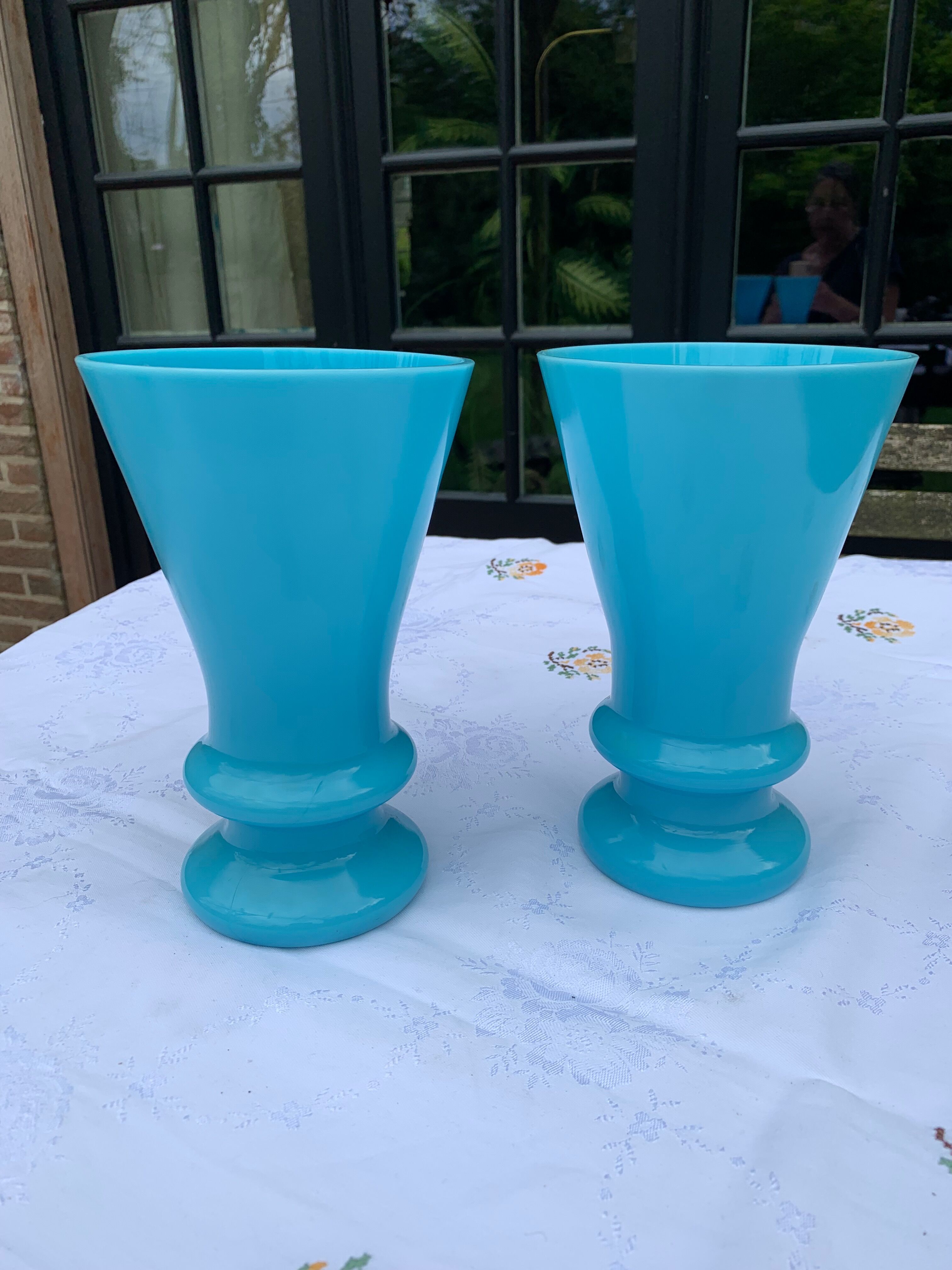 Pair of opaline vases