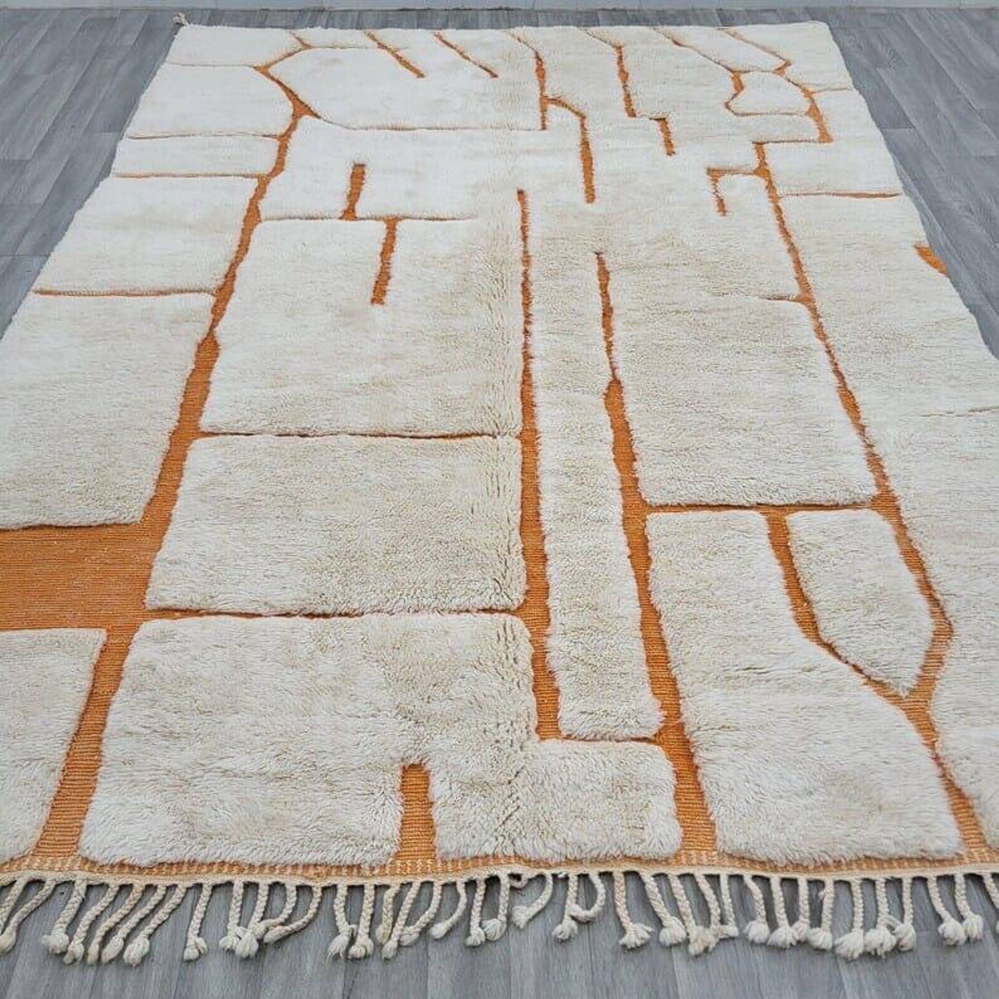 Tapis marocain fait main artisanale traditionnelle 2/3 m