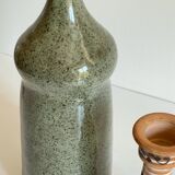 Duo VASES Ceramic sandstone Vintage craft