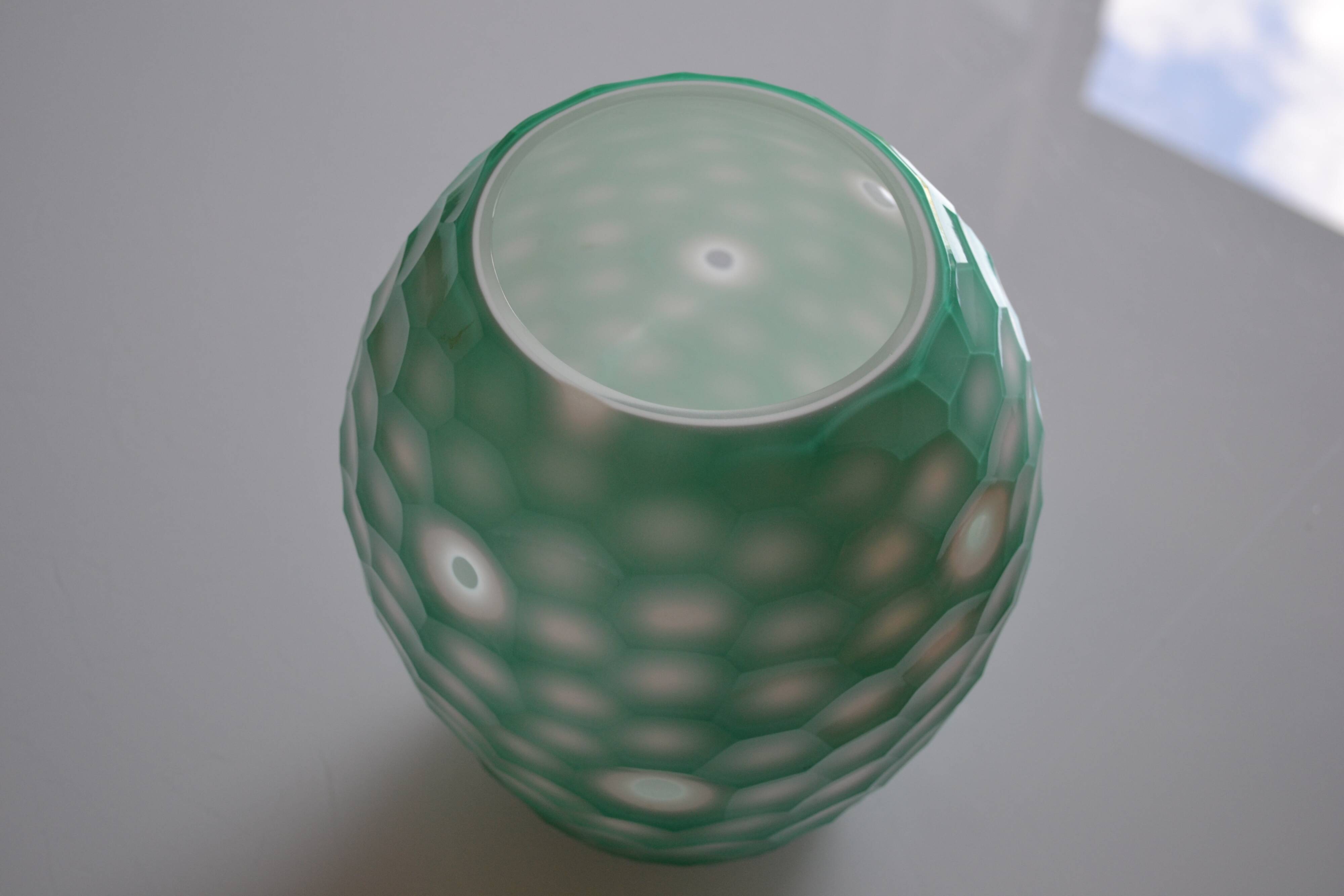 Celadon size multilayer glass vase