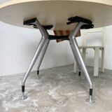 Tecno Nomos Round Table Brushed Metal