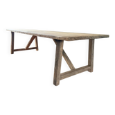 Table de ferme en chêne ancien massif - Millau 250 par 100 cm