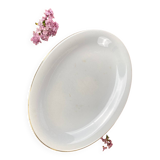 Large white opaque porcelain dish from Salins