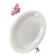 Large white opaque porcelain dish from Salins