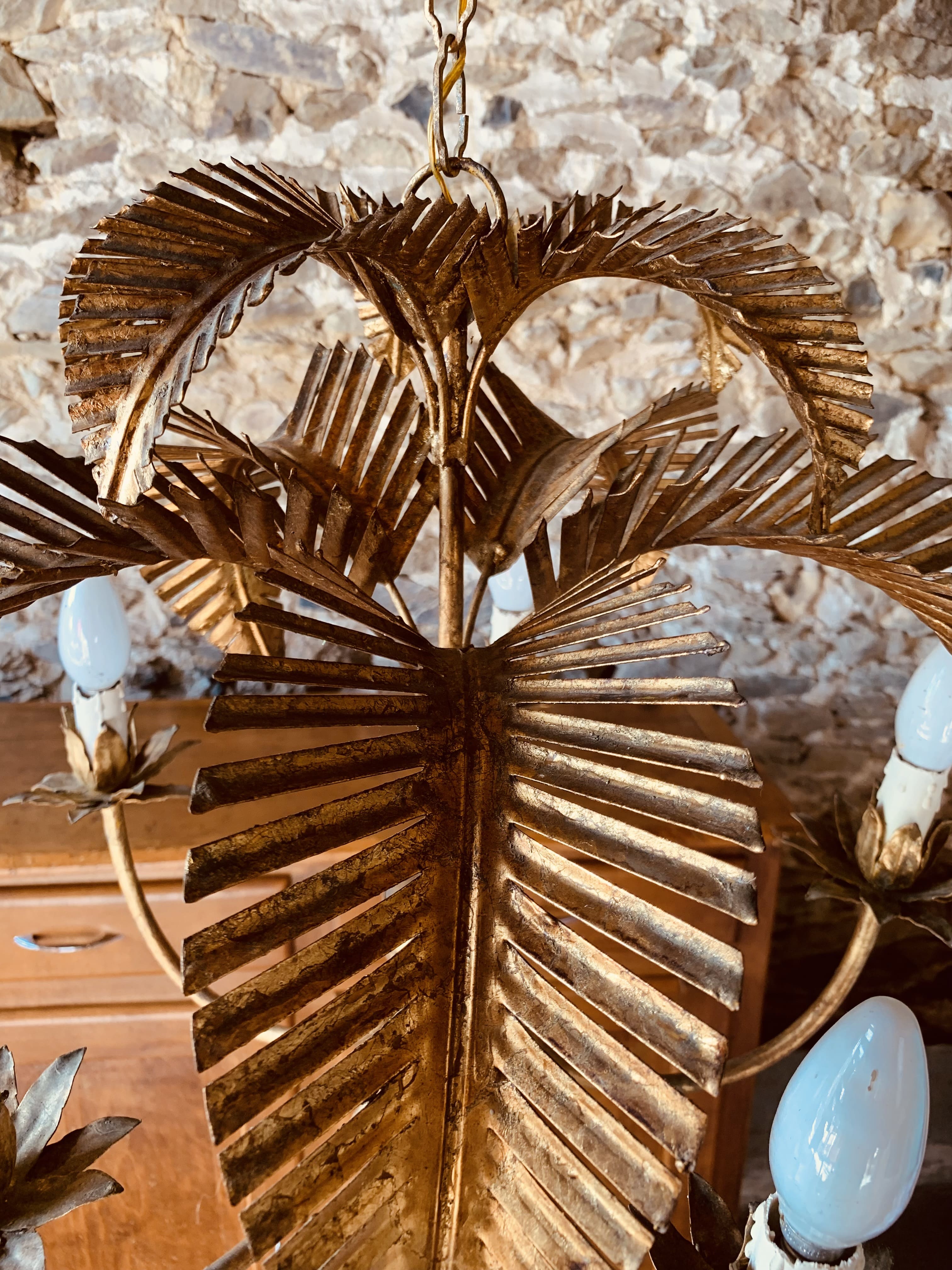 Palm type chandelier by Hans Kogl