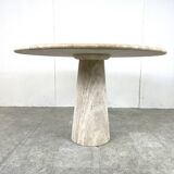Travertine dining table, 1970s