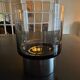 smoked glass candlestick Boussu edition, 1970