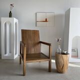 Armchair in natural wood (teak) minimalist design