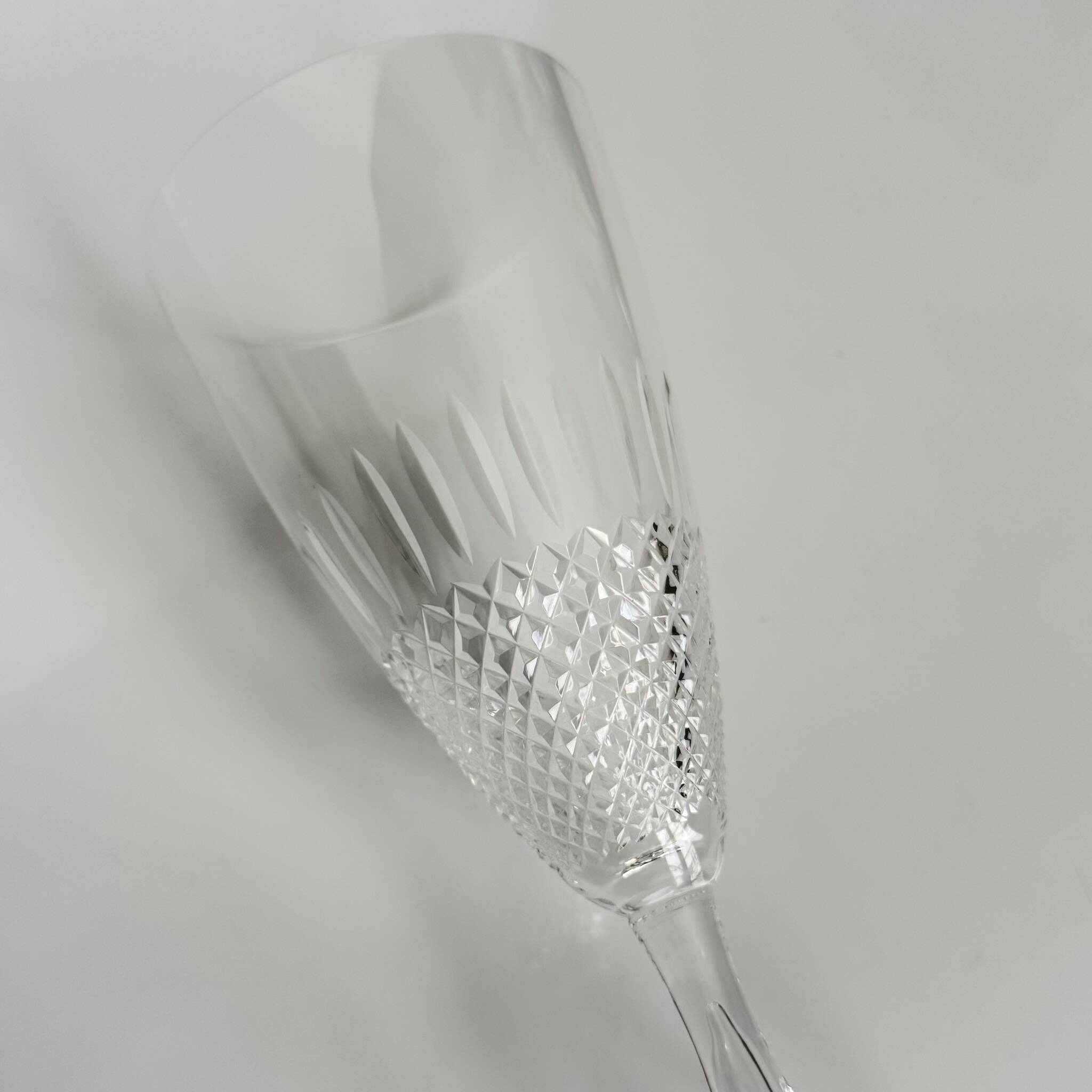 6 Crystal Wine Glasses by Lalique | “Chinon” Model from the 1960s