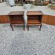 Pair of Louis XV style oak bedside tables