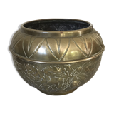 Vintage brass pot cover