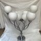 Chandelier 8 white opalines