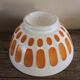 Sarreguemines orange footed bowl from the 70s