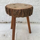 Raw wood stool