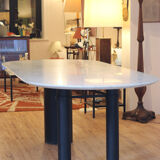 Large marble dining table, 1980s