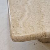 Italian coffee table in travertine, 1980s