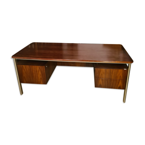 bureau en teck et aluminium