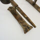 Old pair of wrought iron wall sconces. Castle sconces. Year 50 60