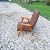 Fauteuil de style scandinave en hêtre, 1950