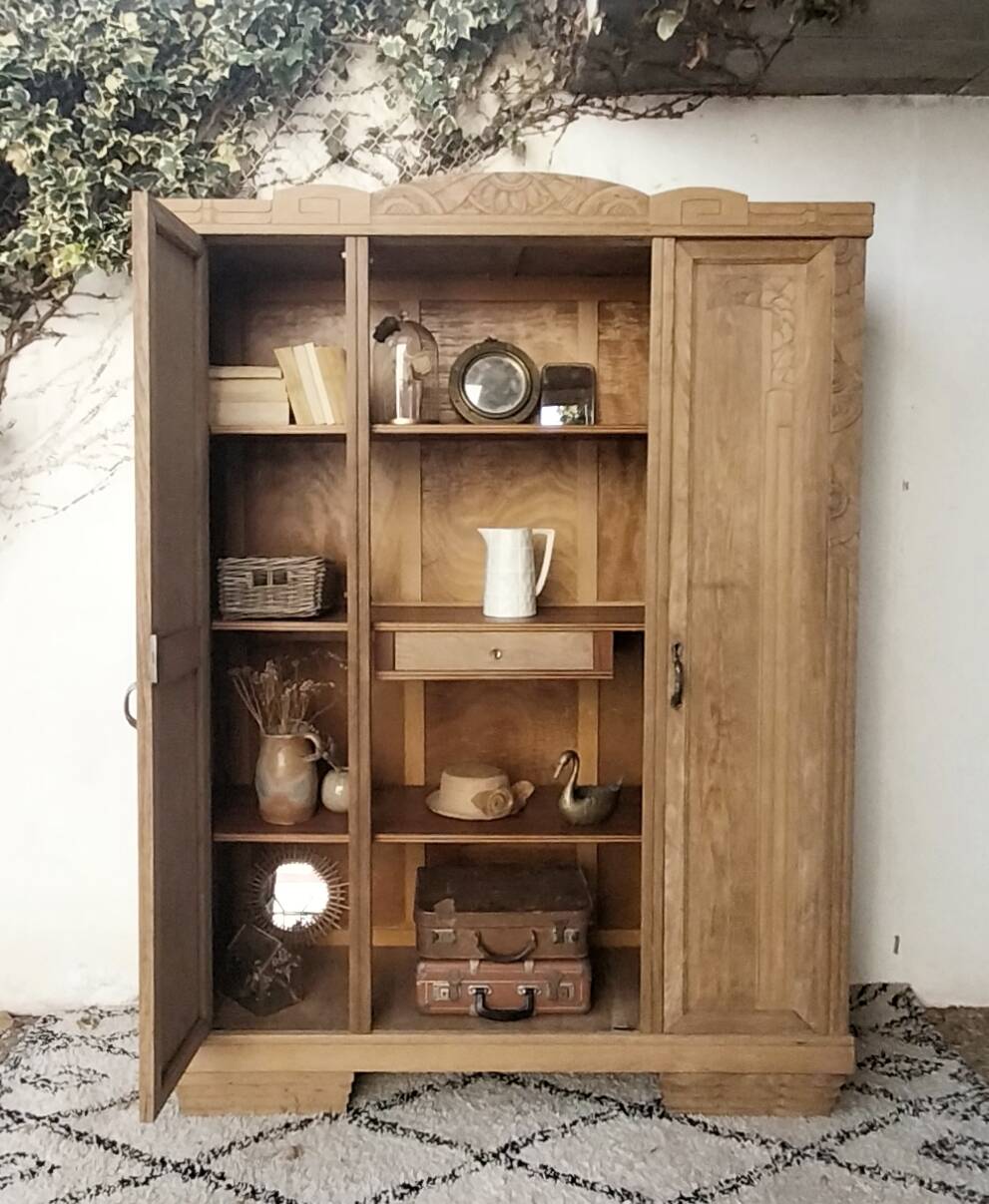 art deco wardrobe, bookcase
