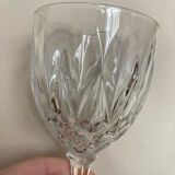 8 cut glass goblets