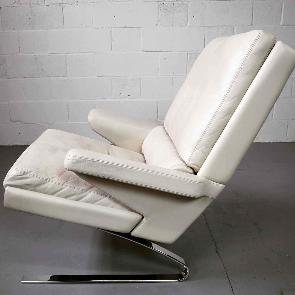 Leather "Swing" lounge chair with ottoman for COR Germany, 1960's