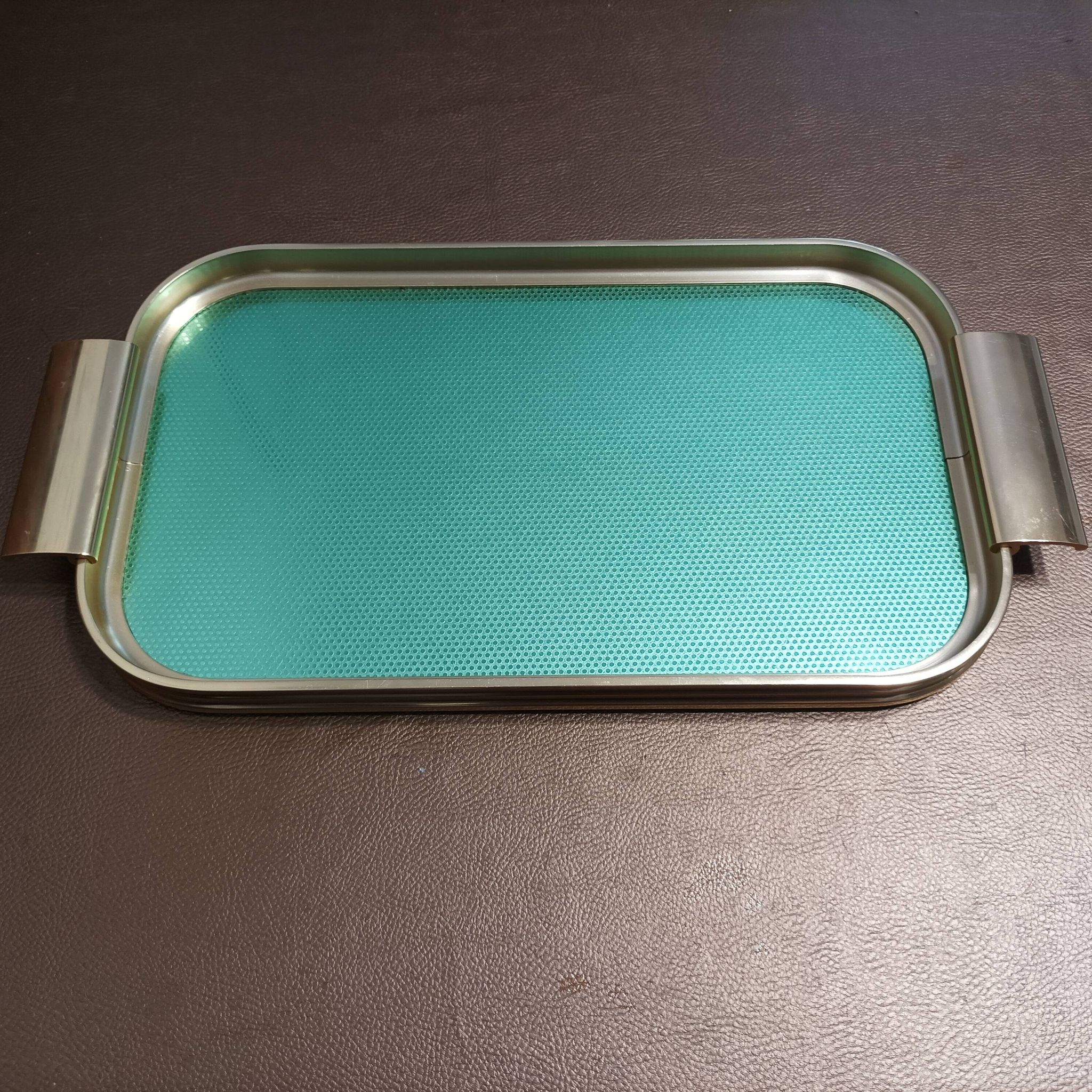 Mid Century Serving Tray Gold Metal with Mirror Effect "Plyware" England