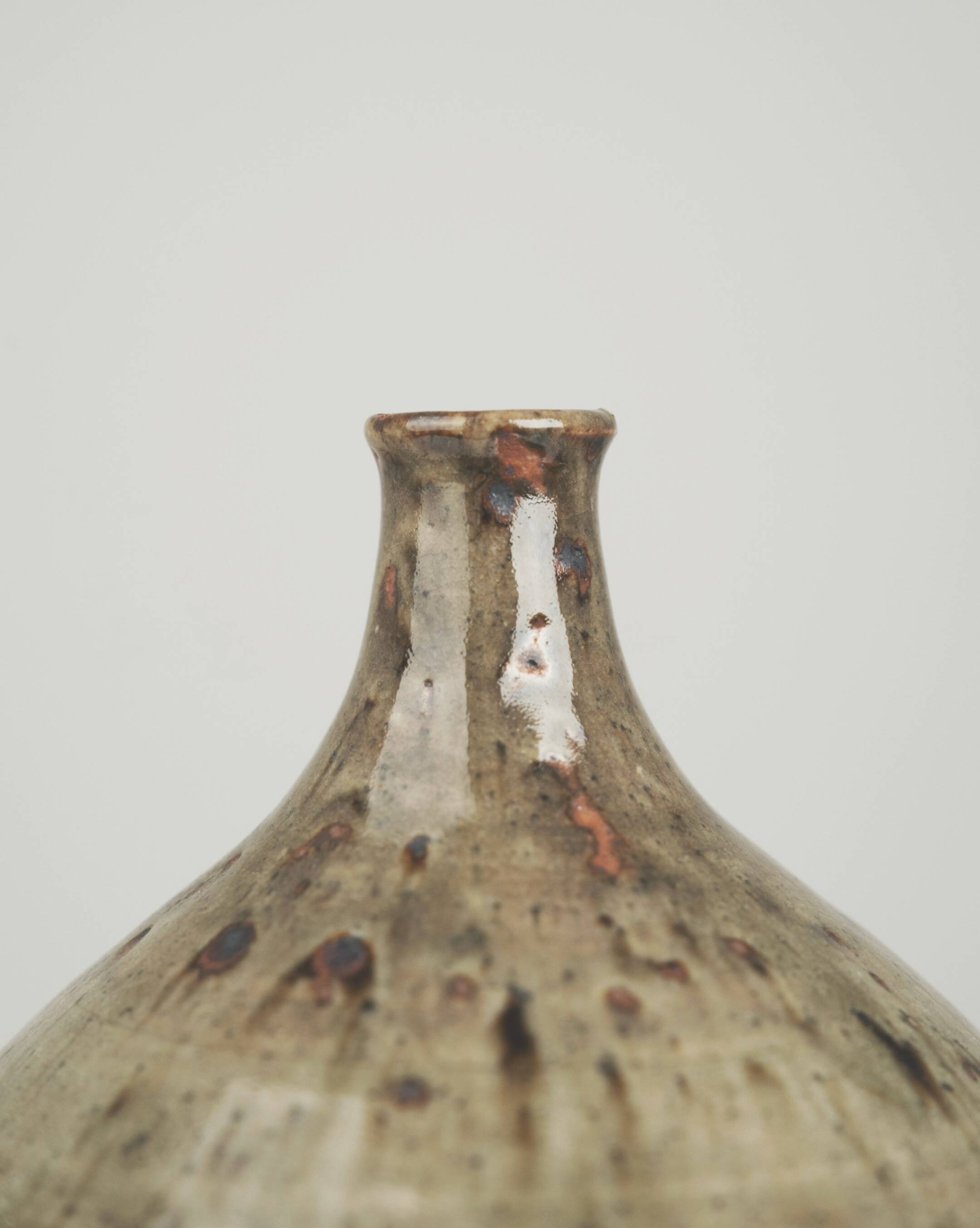 Stoneware soliflore vase by Gustave Tiffoche, 1970