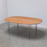 ‘Super-Elliptical’ table in oak by Piet Hein & Bruno Mathsson for Fritz Hansen, 1968