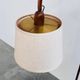 Mid-century modern adjustable teak arc floor lamp with fabric shade, 1960s