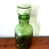 Green decanter from Italy 1970