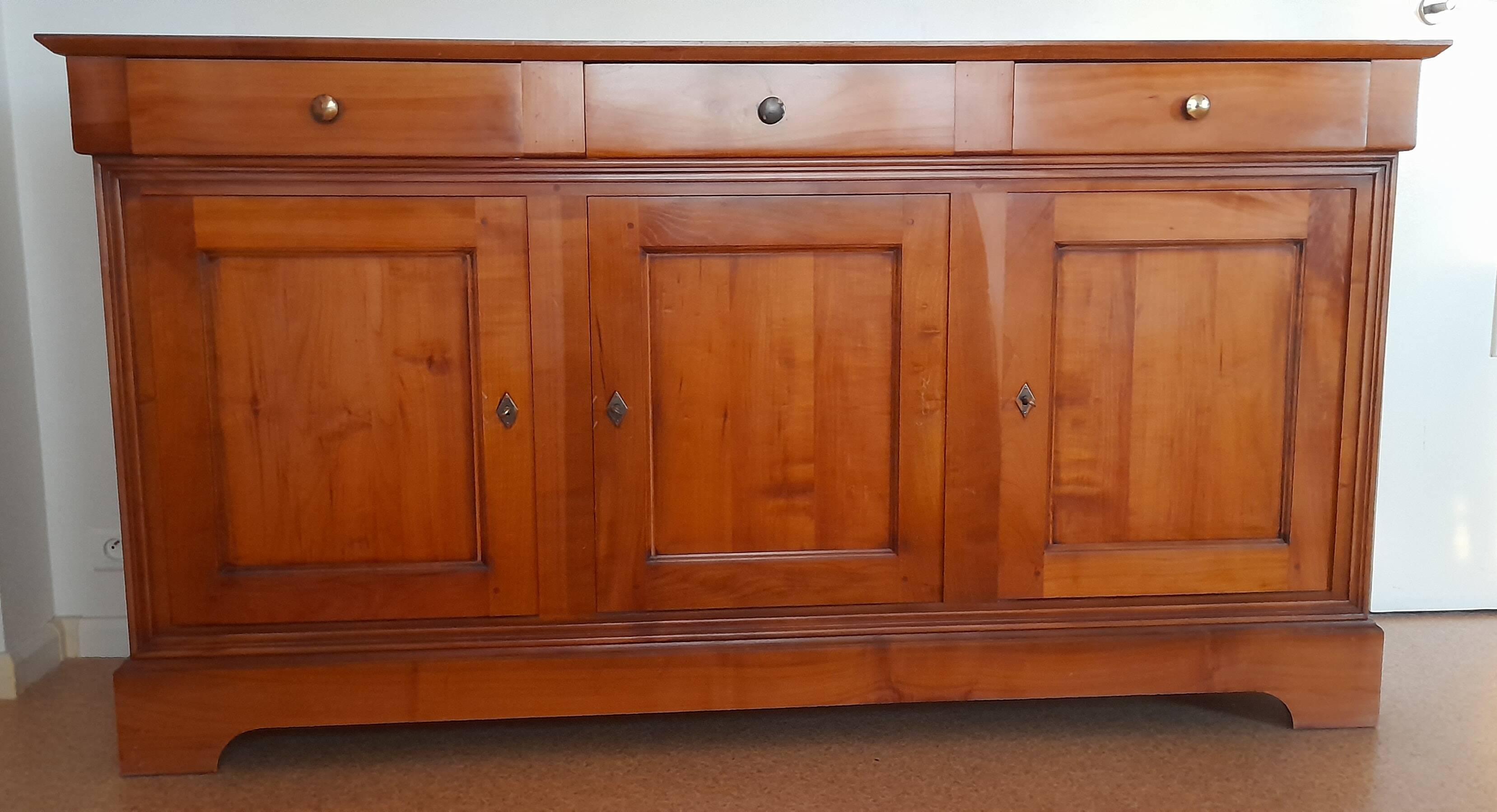 3-door wooden sideboard