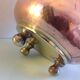 Cache pot pot cauldron in hammered red copper / vintage 60s-70s