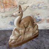 Sculpture Lama Charles Lemanceau  Faience ST Clément France  Art Déco 1930