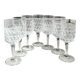 Lot 7 x Verres à vin. Peill & Putzler. Modèle Granada. En cristal.