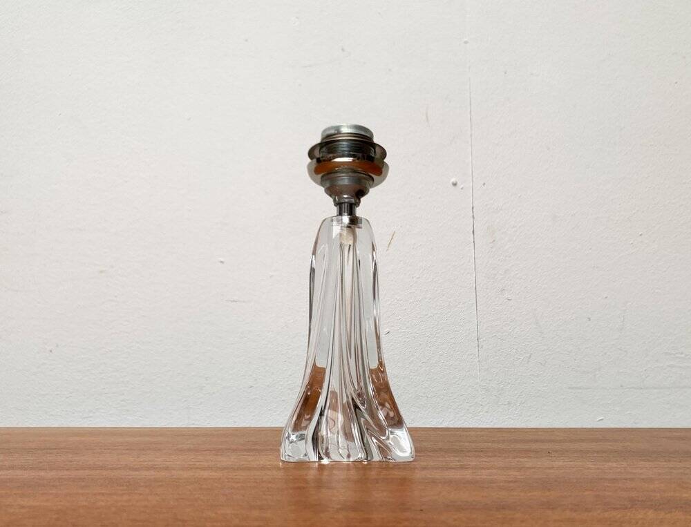 Lampe de table en verre française du milieu du siècle par Daum, années 1960