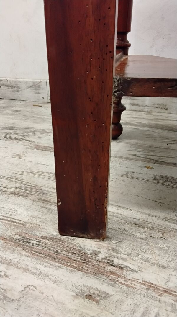 Coiffeuse / meuble de toilette ancien bois et marbre