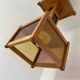 1960s wooden stained glass pendant light