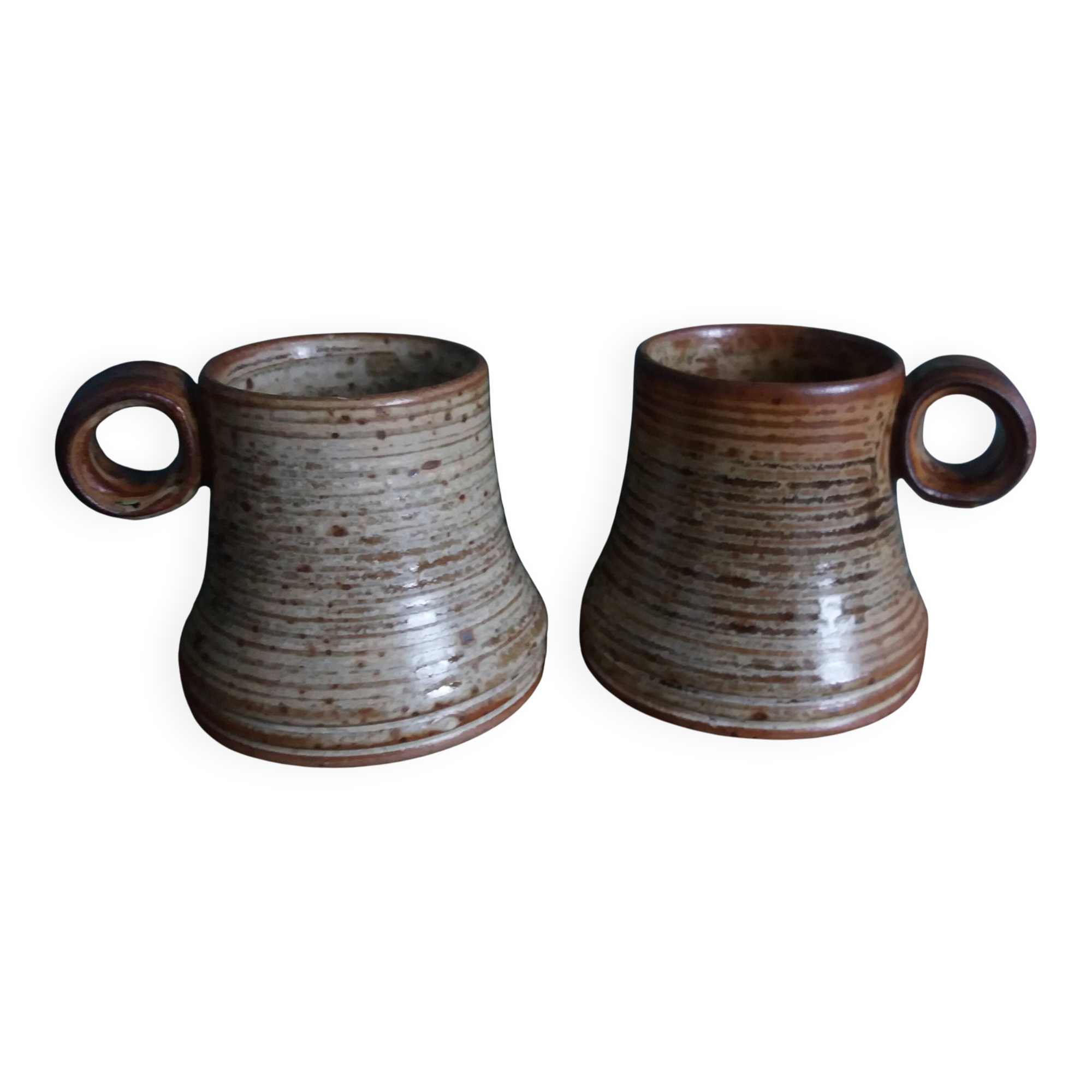 Tasses mugs en grès de Puisaye, Jean-Pierre Prud’homme