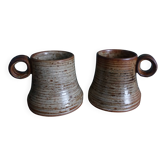 Tasses mugs en grès de Puisaye, Jean-Pierre Prud’homme