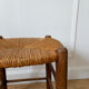 Straw seat wooden stool