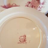 Set of 3 plates in iron earth jules vieillard model trianon