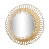 Rattan mirror 43cm