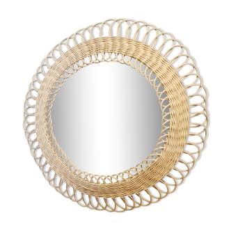 Rattan mirror 43cm