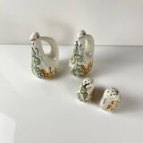 Oil, vinegar, salt & pepper set – Italy, 1950s, MCM