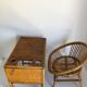 Bureau enfant en rotin avec son fauteuil