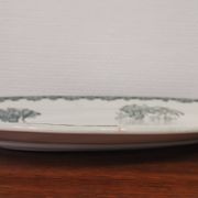 Ancien plat ovale terre de fer manufacture st amand modèle: daisy