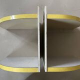 Set of 2 Formica corner shelves