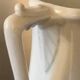 Pair of white porcelain flower vases
